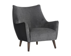 Sorrel Lounge Chair - Polo Club Kohl Grey / Abbington Black - Maison Vogue