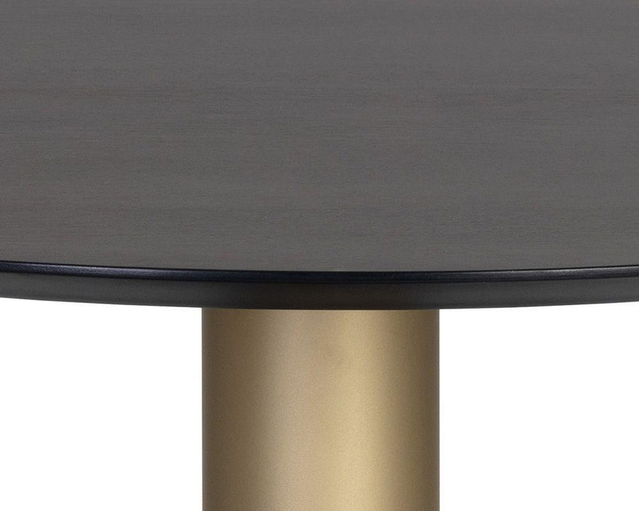 Monaco Dining Table - Gold - Light Grey Marble / Charcoal Grey - 48