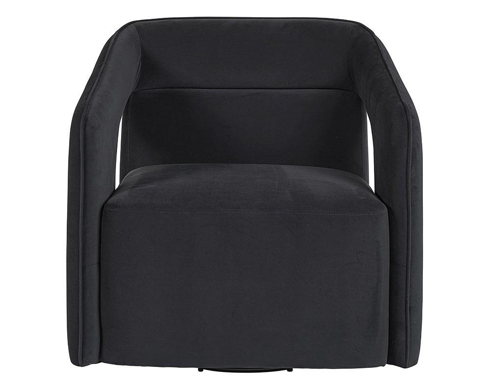 Kendrick Swivel Lounge Chair - Abbington Black - Maison Vogue