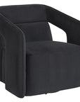 Kendrick Swivel Lounge Chair - Abbington Black - Maison Vogue