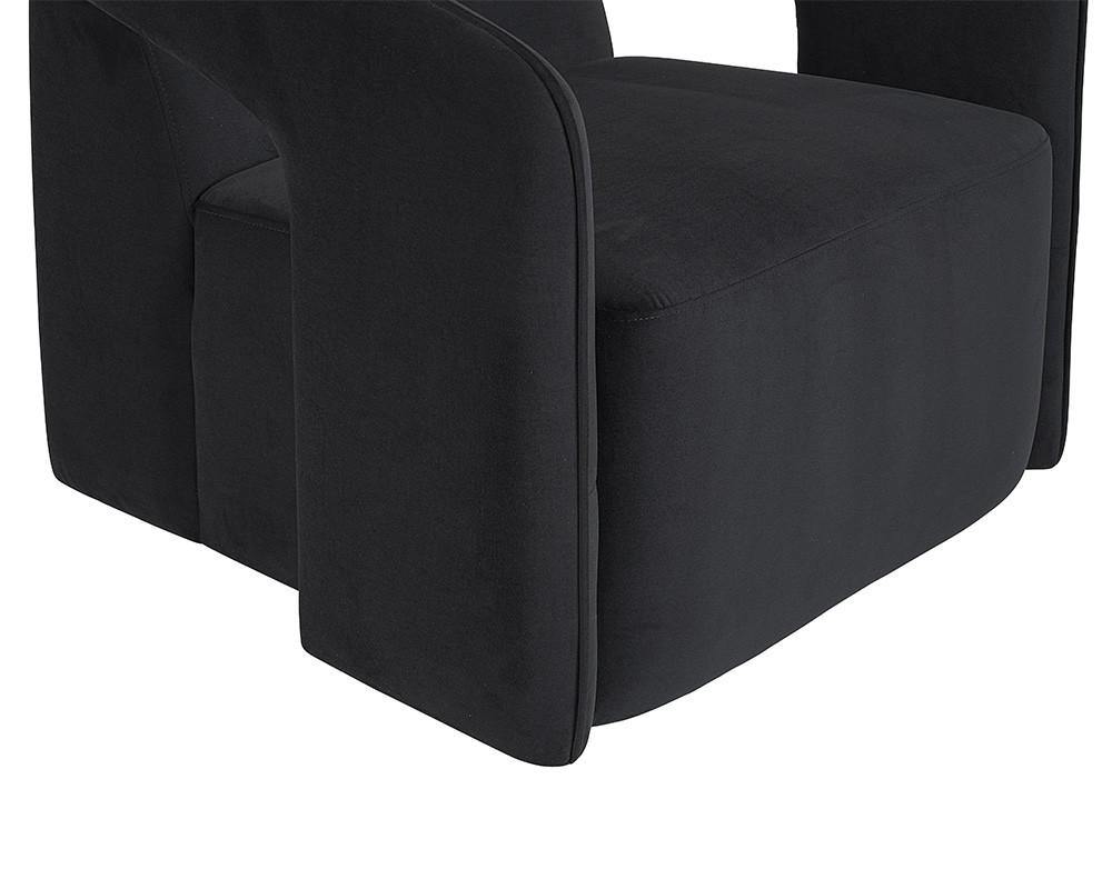 Kendrick Swivel Lounge Chair - Abbington Black - Maison Vogue