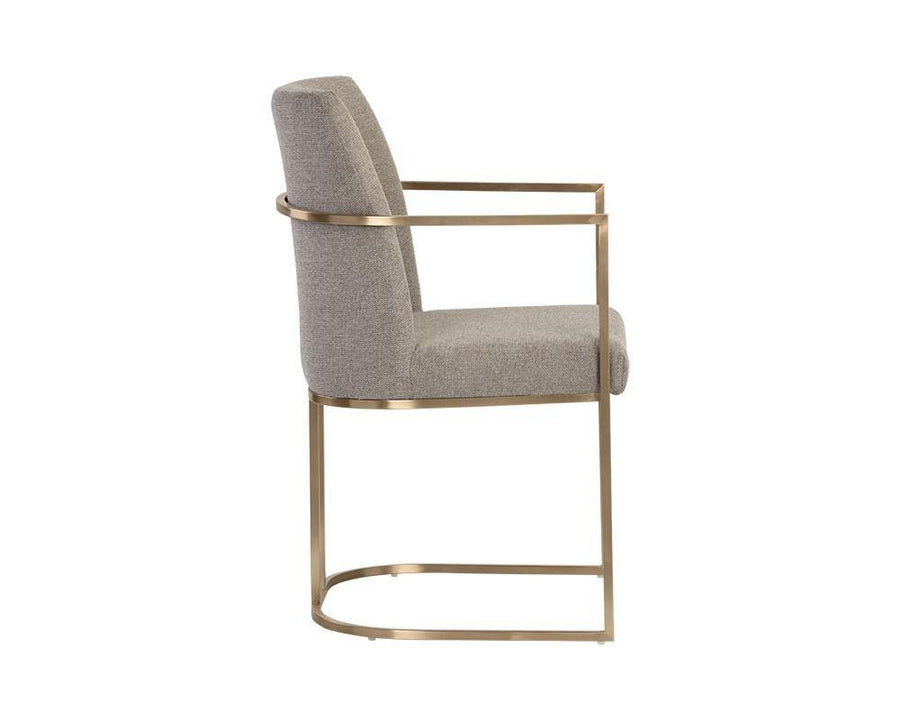 Rayla Dining Armchair - Belfast Oyster Shell - Maison Vogue
