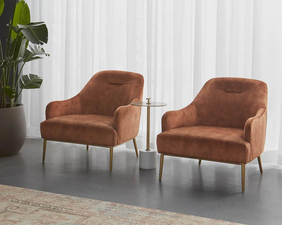 Cameron Lounge Chair - Nono Rust - Maison Vogue