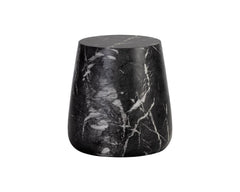 Aries Side Table - Marble Look - Black - Maison Vogue