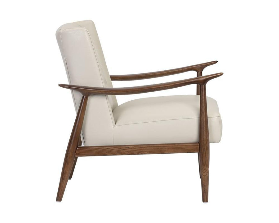 Azella Lounge Chair - Manchester Stone Leather - Maison Vogue