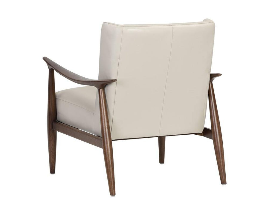 Azella Lounge Chair - Manchester Stone Leather - Maison Vogue