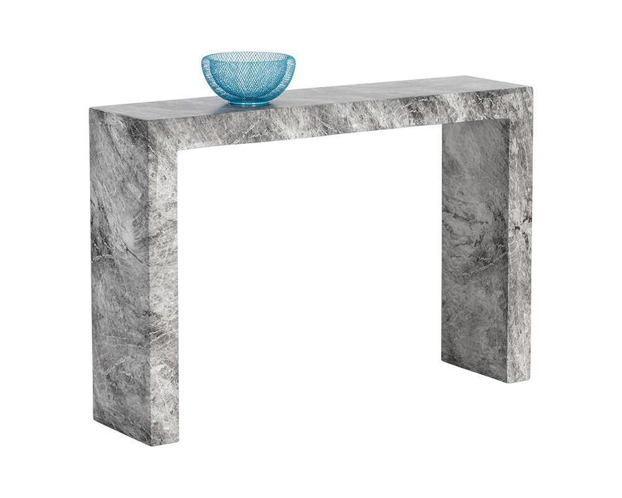 Axle Console Table - Marble Look - Grey - Maison Vogue