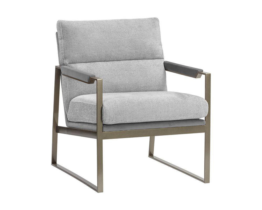 David Lounge Chair - San Remo Winter Cloud / Antonio Charcoal - Maison Vogue