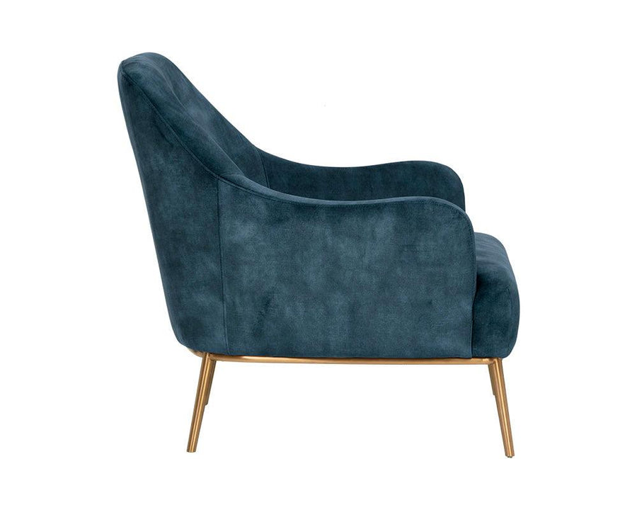 Cameron Lounge Chair - Nono Petrol - Maison Vogue