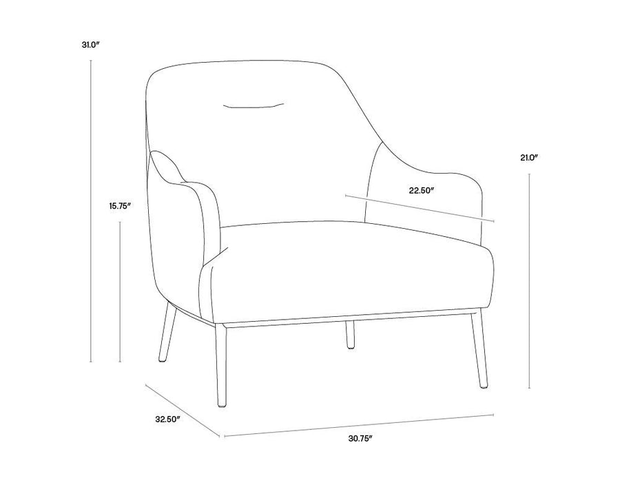 Cameron Lounge Chair - Nono Shitake - Maison Vogue