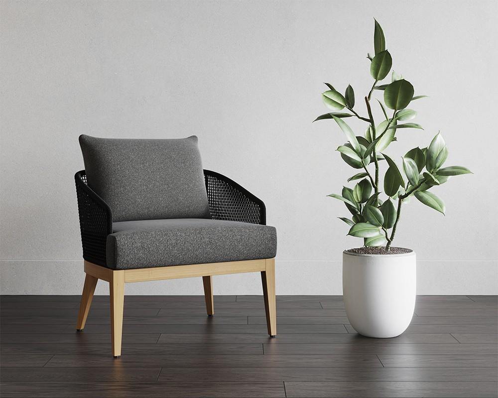 Capri Lounge Chair - Natural - Gracebay Grey - Maison Vogue