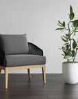 Capri Lounge Chair - Natural - Gracebay Grey - Maison Vogue