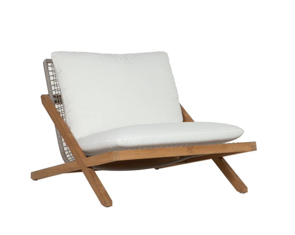 Bari Lounge Chair - Natural - Regency White - Maison Vogue