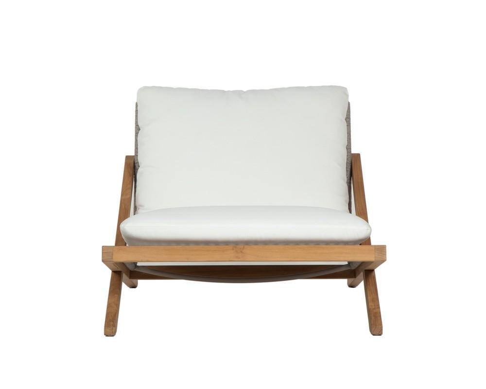 Bari Lounge Chair - Natural - Regency White - Maison Vogue