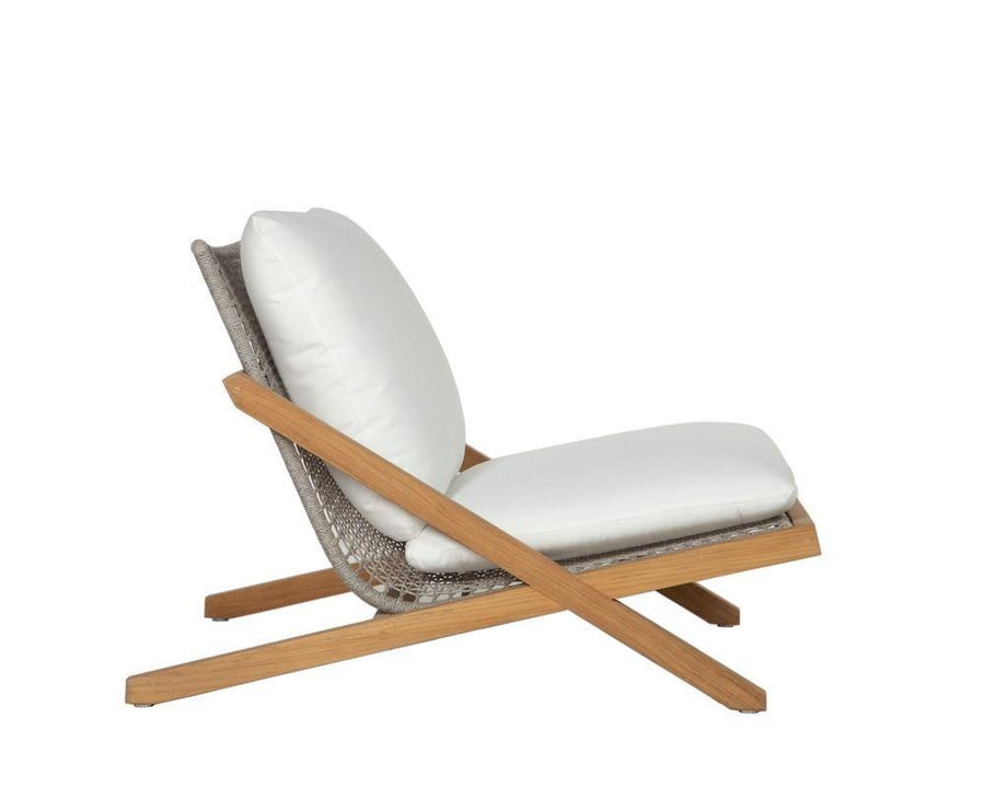 Bari Lounge Chair - Natural - Regency White - Maison Vogue