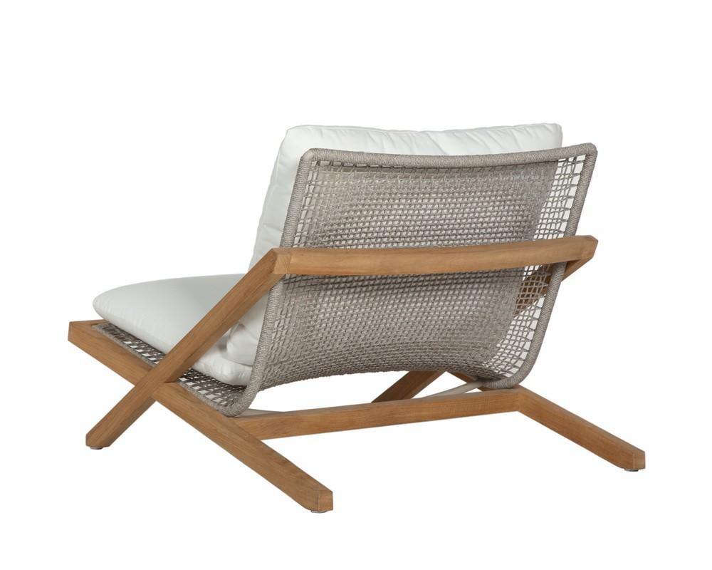 Bari Lounge Chair - Natural - Regency White - Maison Vogue