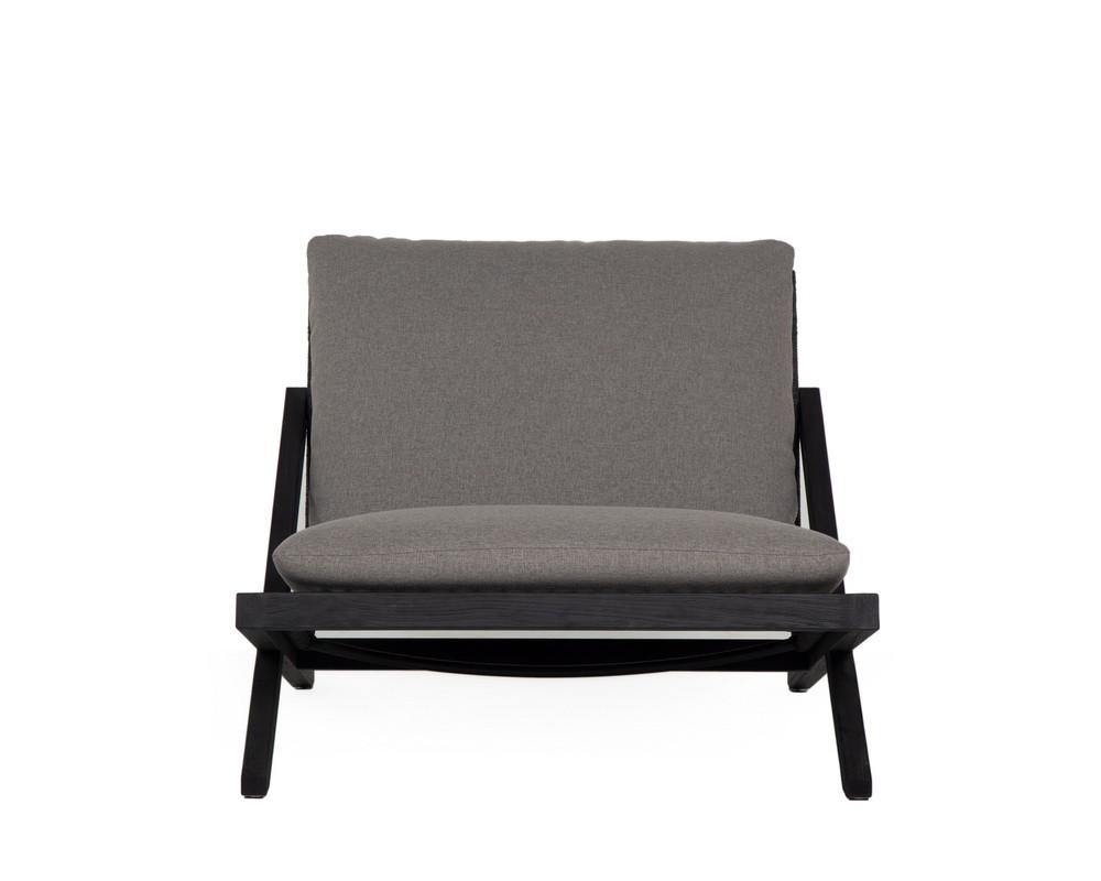 Bari Lounge Chair - Charcoal - Gracebay Grey - Maison Vogue