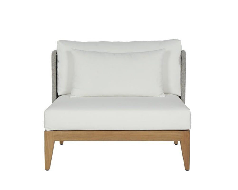 Ibiza Armless Chair - Natural - Regency White - Maison Vogue