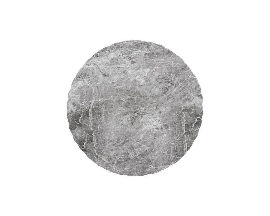 Cara End Table - Marble Look - Grey - Maison Vogue
