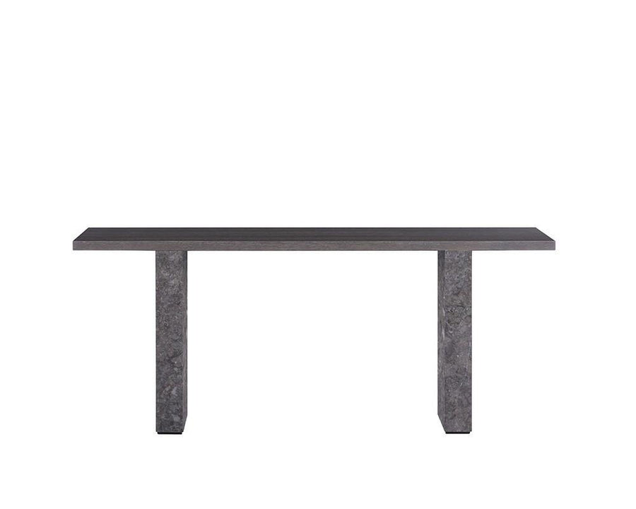 Rebel Console Table - Grey Marble / Charcoal Grey - Maison Vogue