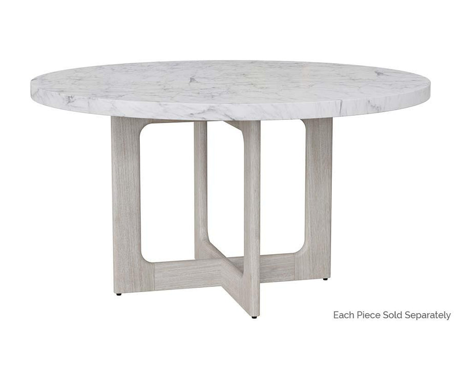 Cypher Dining Table Top - Marble Look - White - 55