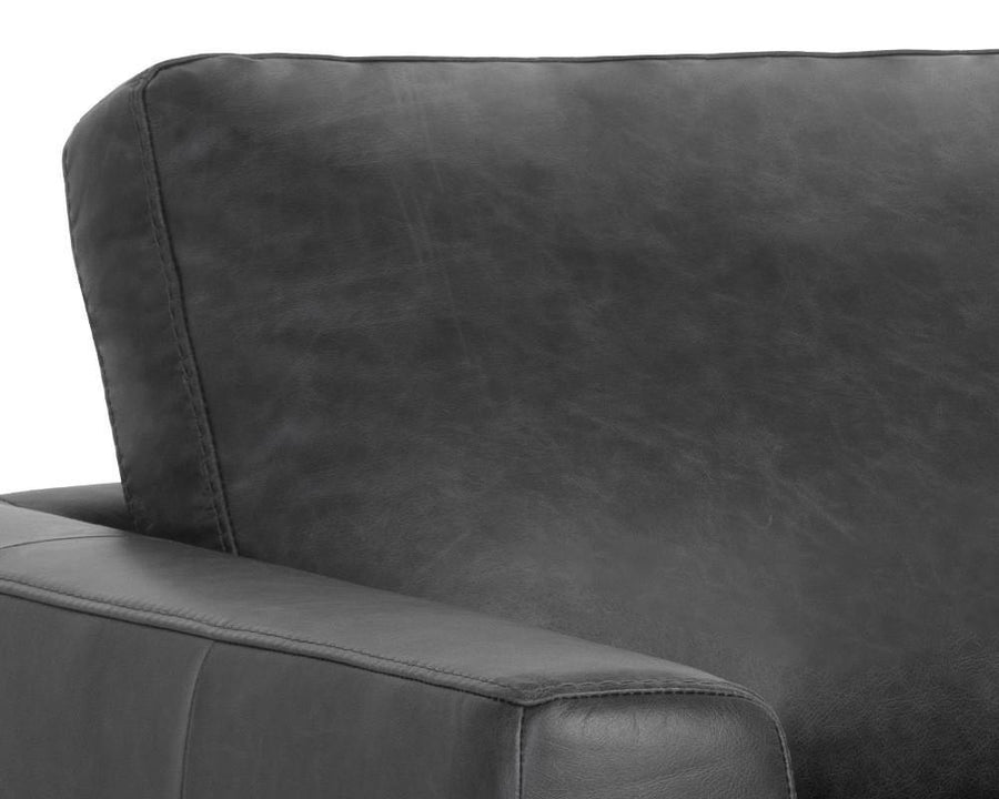 Baylor Sofa - Marseille Black Leather - Maison Vogue