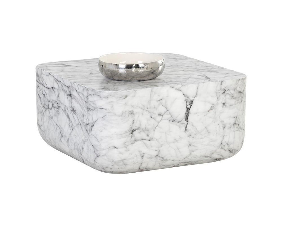 Strut Coffee Table - Marble Look - Maison Vogue