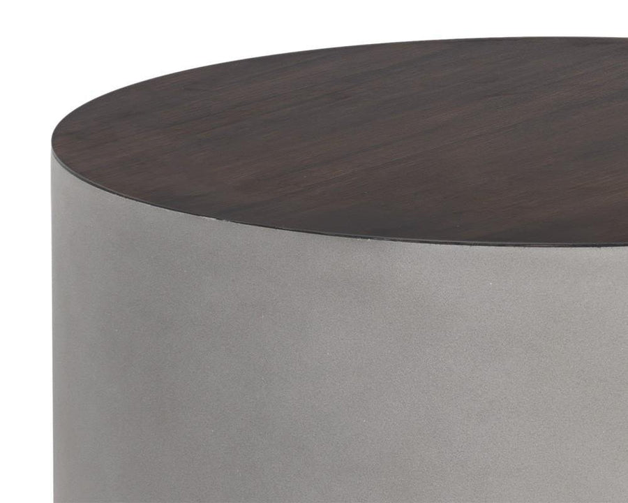 Diaz End Table - Grey - Wood Grain Brown - Maison Vogue