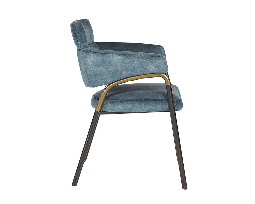 Sharqui Dining Armchair - Nono Petrol - Maison Vogue