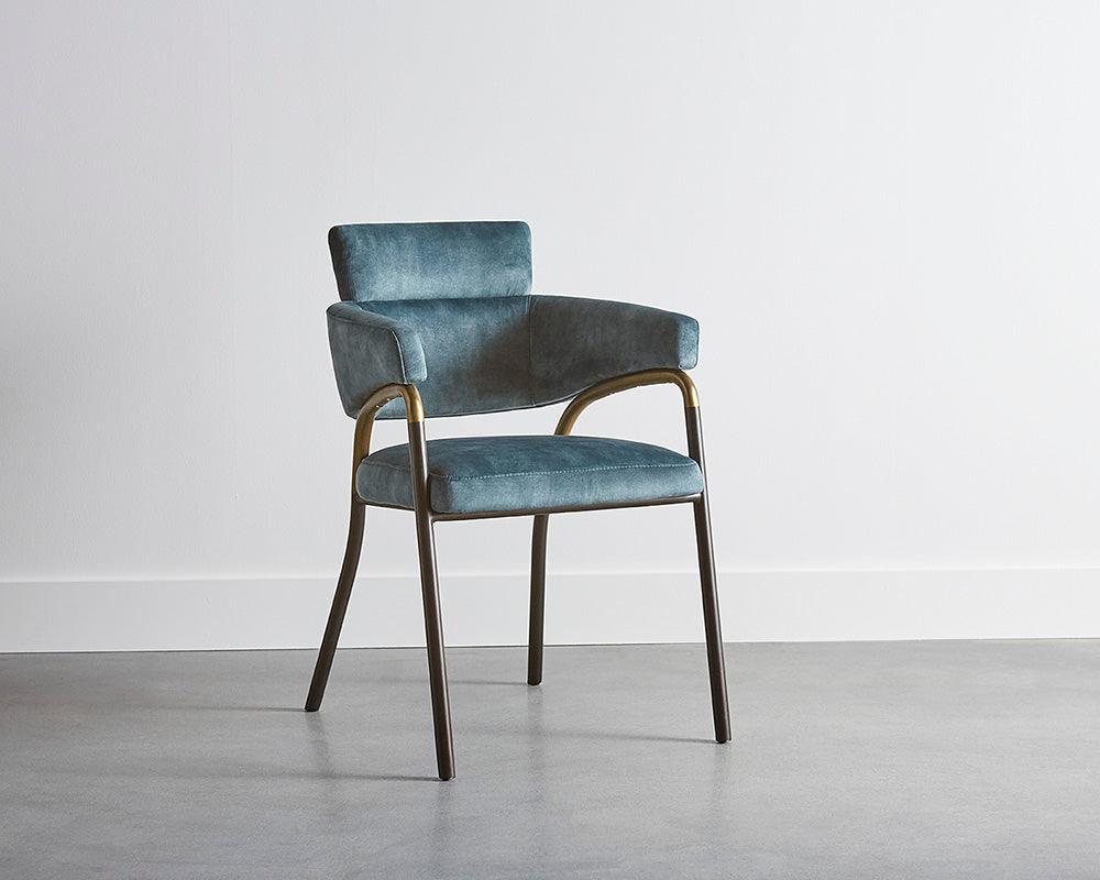 Sharqui Dining Armchair - Nono Petrol - Maison Vogue
