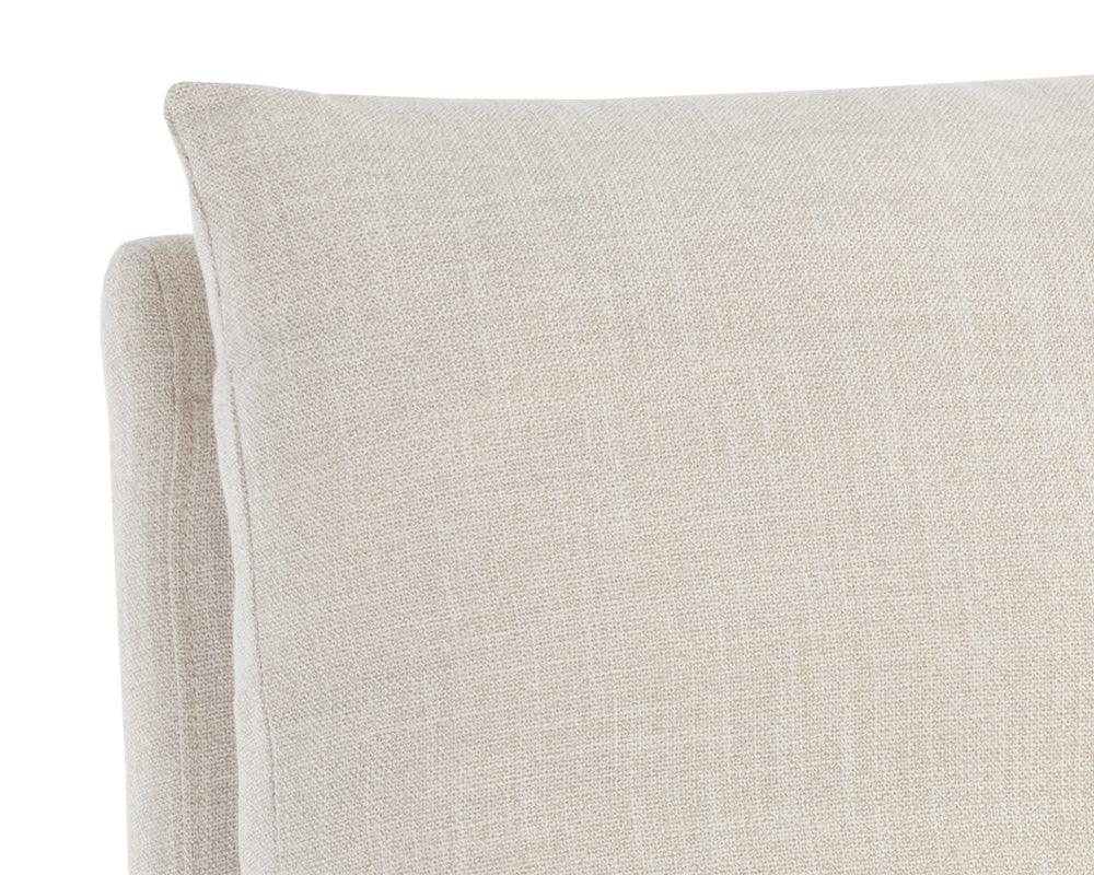 Glenrose Wheeled Dining Chair - Effie Linen - Maison Vogue
