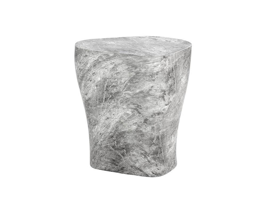 Dali End Table - Large - Marble Look - Grey - Maison Vogue