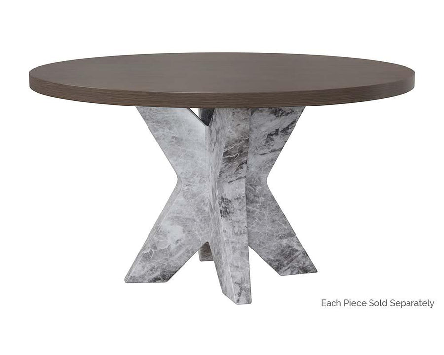 Cypher Dining Table Base - Marble Look - Grey - Maison Vogue