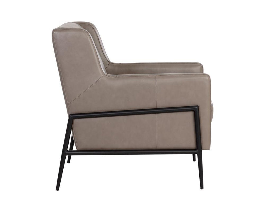 Talula Lounge Chair - Alpine Grey Leather - Maison Vogue