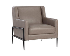 Talula Lounge Chair - Alpine Grey Leather - Maison Vogue