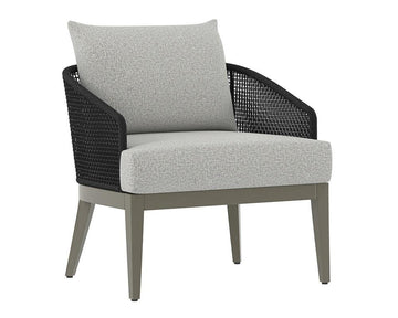 Capri Lounge Chair - Smoked Grey - Copacabana Marble - Maison Vogue