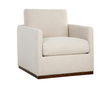 Portman Swivel Lounge Chair - Effie Linen - Maison Vogue