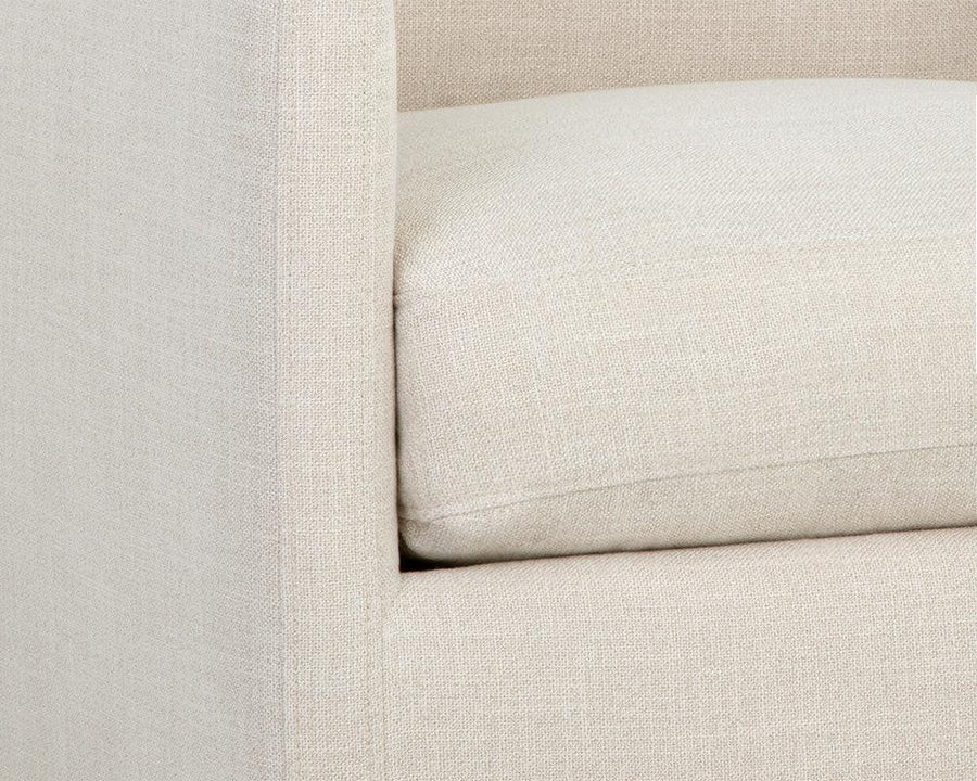 Portman Swivel Lounge Chair - Effie Linen - Maison Vogue