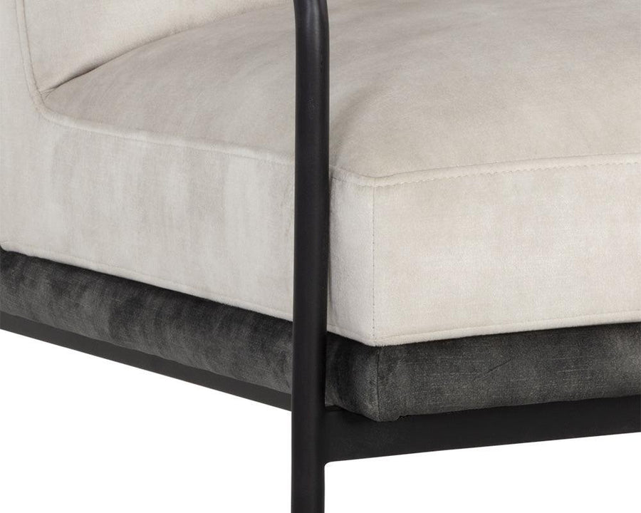 Tristen Lounge Chair - Nono Cream / Nono Dark Green - Maison Vogue