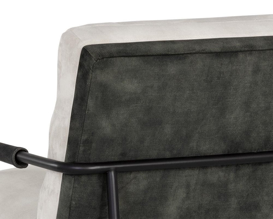 Tristen Lounge Chair - Nono Cream / Nono Dark Green - Maison Vogue