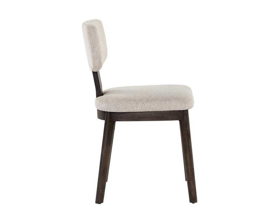 Rickett Dining Chair - Dark Brown - Dove Cream - Maison Vogue