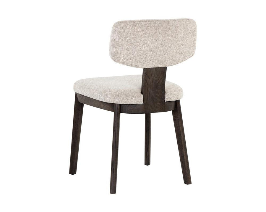 Rickett Dining Chair - Dark Brown - Dove Cream - Maison Vogue