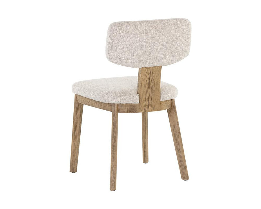 Rickett Dining Chair - Weathered Oak - Dove Cream - Maison Vogue