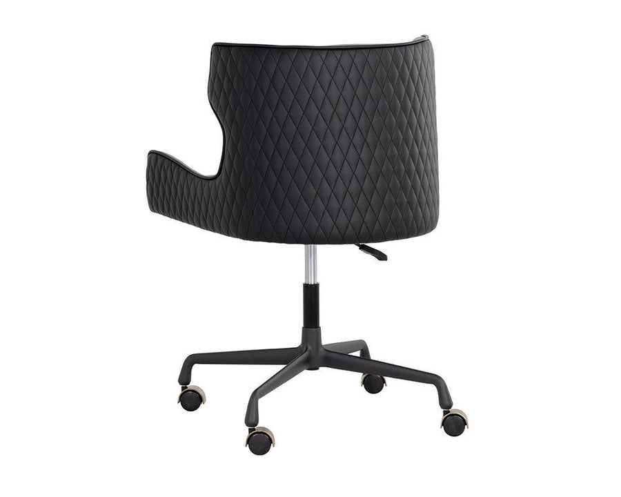 Gianni Office Chair - Dillon Stratus / Dillon Black - Maison Vogue