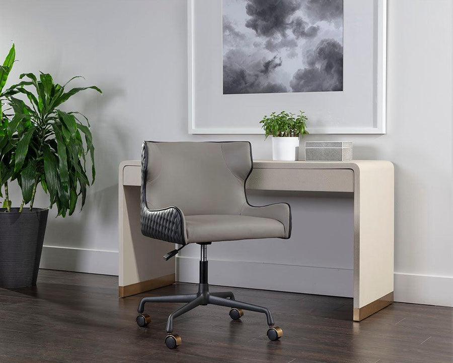 Gianni Office Chair - Dillon Stratus / Dillon Black - Maison Vogue