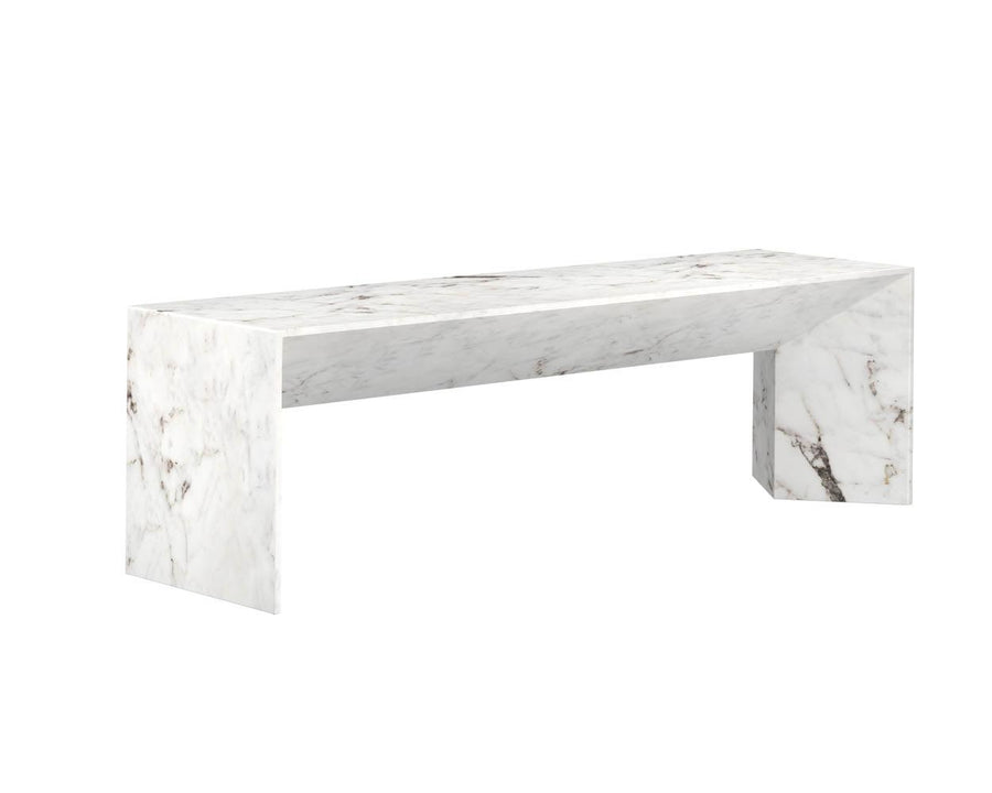 Nomad Bench - Marble Look - White - Maison Vogue