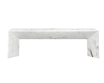 Nomad Bench - Marble Look - White - Maison Vogue