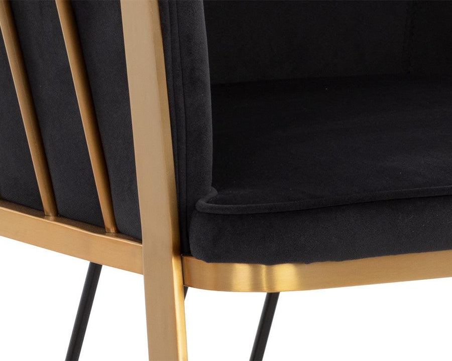Caily Lounge Chair - Abbington Black - Maison Vogue