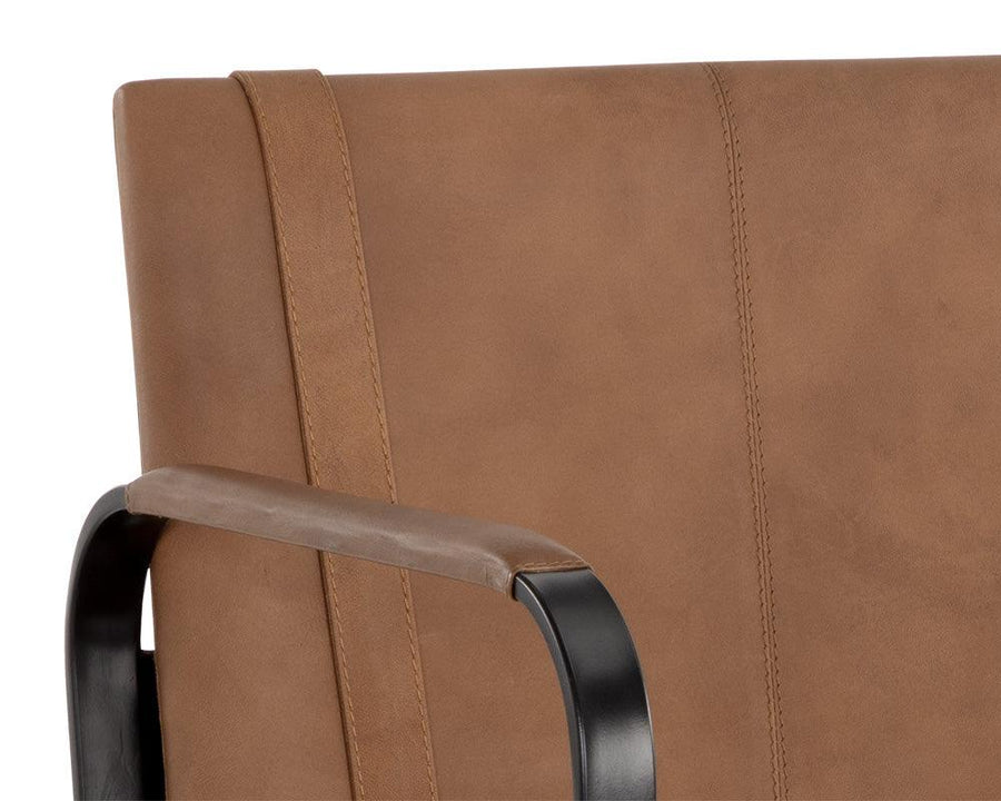Garrett Office Chair - Vintage Cognac Leather - Maison Vogue