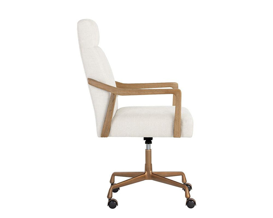 Collin Office Chair - Natural - Heather Ivory Tweed - Maison Vogue
